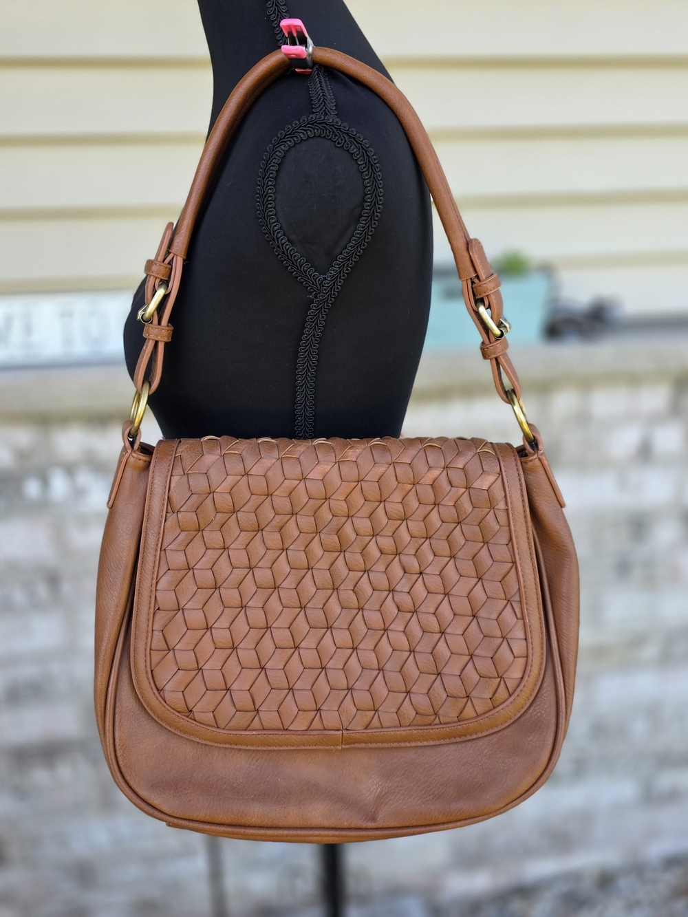 Antik Kraft Woven Brown Boho Shoulder Bag Purse